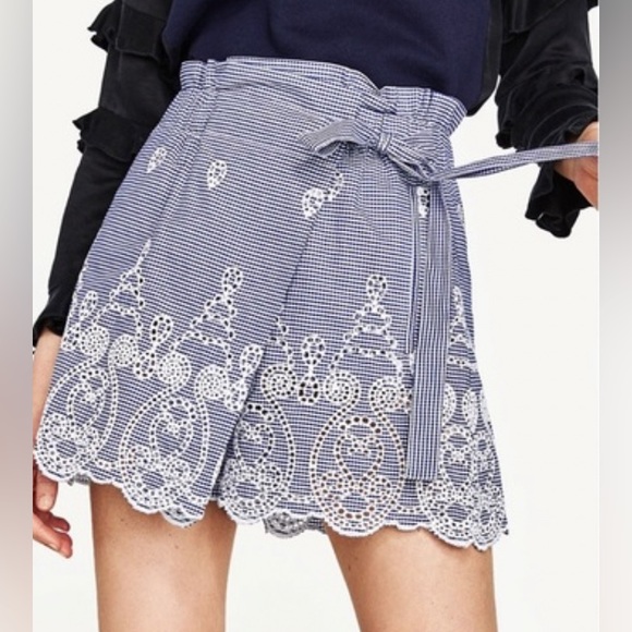 ZARA Eyelet Wrap Skort - Picture 3 of 9